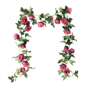 Guirnalda de Rosas Artificiales de Seda para Colgar en la Pared, Decoración para Tuberías de Aire Acondicionado, Planta Artificial de Plástico para Techo de Sala de Estar - Product Image 5