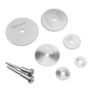 Disques de coupe en acier rapide 60 mm, alésage 3,2 mm, multi-usages pour bois, plastique, métal, petit jeu de lames de scie - Product Image 1