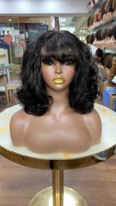 Perruque en cheveux humains SDD 4x4 lace, boucles rebondissantes de 12 pouces, couleur naturelle, produit personnalisable - Product Image 2