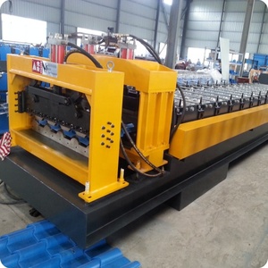 Tuile de toit en aluminium de contrôle de PLC faisant la machine avec la presse de vol et le dispositif de coupe - Product Image 6