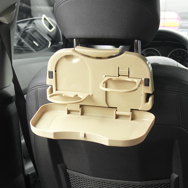 Multi-functional Foldable Car Seat Tray Drink Cup Holder - Auto Backseat Storage Organizer Guide