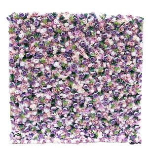 Venta de Fábrica: Panel Floral Enrollable Morado para Decoración de Bodas, Fondo de Pared de Flores de 8 pies x 8 pies, Decoración para Eventos - Product Image 3