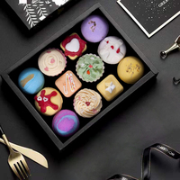 Bombes de bain effervescentes de luxe personnalisées, faites à la main, faible MOQ, pour enfants, biologiques, véganes, en forme de crème glacée et de cupcake