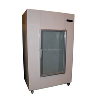 Réfrigérateur vitrine à porte simple en verre avec refroidissement par ventilateur, glacière pour boissons d'intérieur
