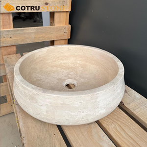 <span class=keywords><strong>Lavabo</strong></span> <span class=keywords><strong>de</strong></span> encimera redondo hecho a mano para <span class=keywords><strong>lavabo</strong></span> <span class=keywords><strong>de</strong></span> piedra natural travertino para decoración <span class=keywords><strong>de</strong></span> tocador <span class=keywords><strong>de</strong></span> baño - Product Image 5