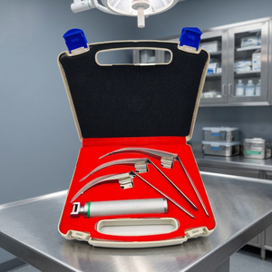 Custom Brand Manual McCoy Flexi-Tip Fiberoptic LED Laryngoscope Set Blade #2 #3 #4 Medium Handle Model HI-1325 High Quality - Product Image 3