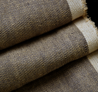 Tissu en lin et chanvre teint en fil, haute résistance des couleurs, style Old Money texturé, matière pour vêtements