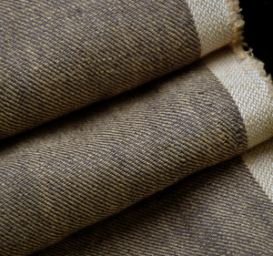 ผ้าป่านผ้าลินินย้อมสีคงทนสีสูงวัสดุเสื้อผ้าสไตล์เงินแบบเก่าพื้นผิว - Product Image 2