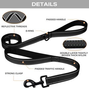 Laisse pour chien robuste avec amortisseur et 2 poignées, laisse anti-traction absorbant les chocs avec ceinture de sécurité pour la voiture, idéale pour l'entraînement - Product Image 3