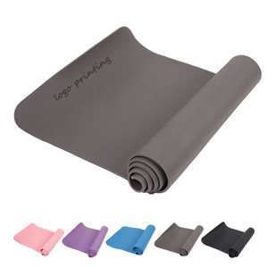 Tapis de yoga uni de 6 mm pour hommes et femmes, tapis d'exercice et de fitness, tapis de yoga de qualité supérieure, vente en gros - Product Image 1