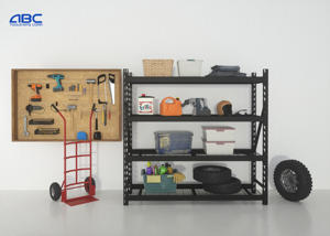 Étagères métalliques de bibliothèque en acier de haute qualité ABCTOOLS, 100 % testées, rayonnages de stockage robustes pour <span class=keywords><strong>garage</strong></span> et sous-sol - Product Image 3