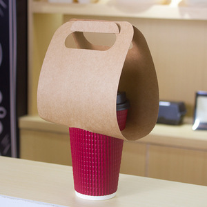 Fundas ajustables de cartón corrugado con impresión personalizada, fundas para vasos de plástico y papel - Product Image 2