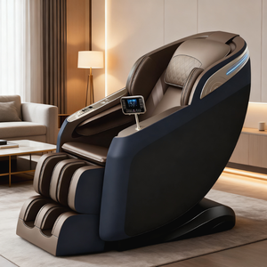 Bluetooth Surround Sound Smart Ganzkörper-Massagesessel mit Zero-Gravity-System PU-Leder Professioneller Massagestuhl Liegesessel - Product Image 1