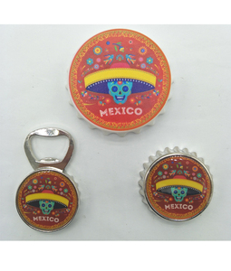 Abrebotellas con estampado de resina personalizada, abridor de botellas de calavera <span class=keywords><strong>mexicana</strong></span>, imán de nevera, recuerdo <span class=keywords><strong>mexicana</strong></span> - Product Image 4