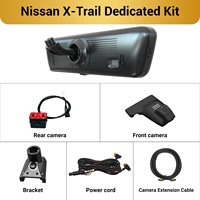 Caméra de tableau de bord avec rétroviseur intelligent pour Nissan X-Trail H8 Pro, streaming 2K, écran 8,2 pouces, double objectif avant et arrière, certifiée CE FCC, qualité usine OEM