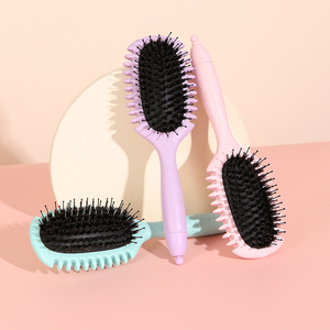 <span class=keywords><strong>Brosse</strong></span> démêlante écologique et biologique en paille <span class=keywords><strong>de</strong></span> blé naturelle avec poils <span class=keywords><strong>de</strong></span> <span class=keywords><strong>sanglier</strong></span> ovales pour coiffage - Product Image 2