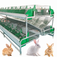 Cage à lapins de reproduction à 16 positions, cage pour lapines avec nichoir intégré, galvanisée à chaud