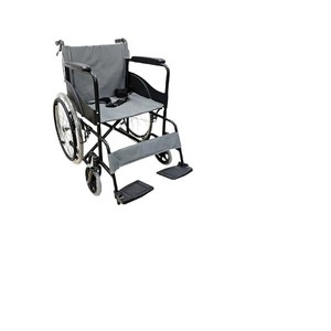 Silla de ruedas plegable con asiento acolchado, manual, de acero, ligera, portátil, para ancianos y discapacitados KJT 803 - Product Image 1