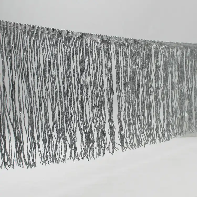 20Cm 30Cm 40Cm Polyester Bán Buôn Designer Curtain Shiny Tua Fringe Đối Với Trang Phục Tùy Chỉnh Dài May Fringe Trim