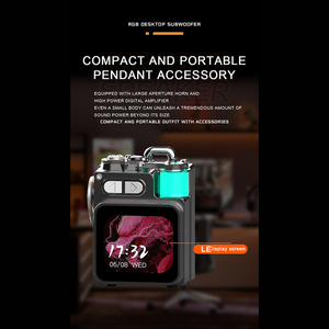 Nhà máy mới xách tay BT 5.3 loa với ánh sáng LED thông minh màn hình cảm ứng <span class=keywords><strong>TF</strong></span> max 32 gam hợp kim loa siêu trầm cho hoạt động ngoài trời dk08 - Product Image 6