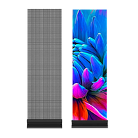Layar Film LED Transparansi Tinggi P2.5 P3.9 90% Tembus Pandang untuk Dinding Video Fasad Kaca Dealer Mobil