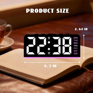 OEM/ODM 24-Hour Light-Up <b>Bed</b> <b>LED</b> Digital Smart Table Clock with Temperature & Voice Control for Bedroom Decor - Product Image 2
