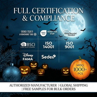 Plaid tricoté sur mesure et durable pour Halloween, 480 GSM, avec broderie dorée de luxe, certifié GRS et OEKO-TEX 100, fabriqué à partir de matériaux recyclés