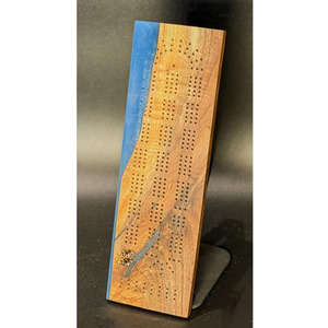 Jackaroo làm bằng tay bằng gỗ cribbage Hội Đồng Quản trị Azure màu xanh Epoxy 4-6 người chơi jackaroo Hội Đồng Quản trị trò chơi - Product Image 5