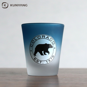 Small Liquor <strong>Cup</strong> Wholesale Custom <strong>Frosted</strong> Gradient <strong>Glass</strong> <strong>Cup</strong> Shot <strong>Glass</strong> for Men - Product Image 2