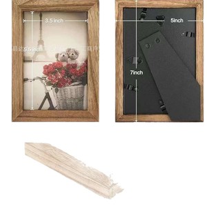 Wood Photo <b>Frame</b> Rectangle <b>Wall</b> Desktop Decorative <b>Frame</b> For Home Office Display - Product Image 2