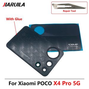 Obiettivo della fotocamera posteriore con obiettivo della fotocamera posteriore con adesivo per Xiaomi <span class=keywords><strong>POCO</strong></span> <span class=keywords><strong>X3</strong></span> NFC X4 M4 <span class=keywords><strong>Pro</strong></span> 4G 5G parti di riparazione del telefono cellulare - Product Image 4