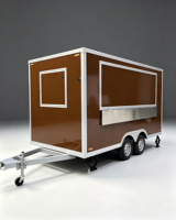 Nouvelle remorque alimentaire mobile rouge personnalisée entièrement équipée avec structure en acier inoxydable pour la restauration commerciale, vente de hot-dogs, glaces, bonbons et snacks