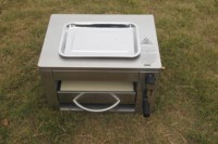 Four à pizza et barbecue de luxe en acier inoxydable - Portable pour usage extérieur en jardin, camping-car/bateau, écologique, nouveau design, couleur pomme