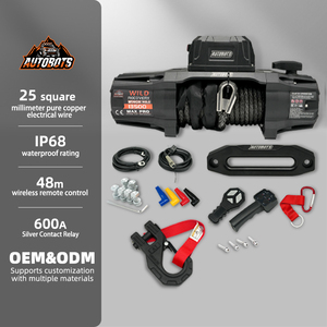 Verricello Elettrico AUTOBOTS Db da 13500 lbs con Motore 12V DC e Corda Sintetica 24V per Traino su Sabbia per Auto Camion Rimorchio <span class=keywords><strong>Jeep</strong></span> 4WD - Product Image 1
