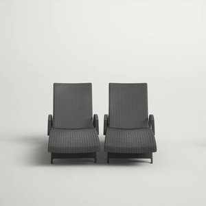 Dwoo alta calidad gris ocio Patio piscina sillas modernas duraderas PE mimbre <span class=keywords><strong>tumbonas</strong></span> de jardín - Product Image 5