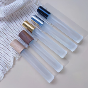 Kasia 10ml Roll-on de parfum en verre dépoli avec billes en verre/acier, lisse, anti-fuite, lavable, réutilisable, rechargeable, avec bouchon à vis pour huiles essentielles - Product Image 4