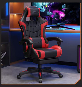 Fauteuil de bureau ergonomique de gaming et de course en cuir PU et nylon, pivotant à 360°, avec massage rafraîchissant et hauteur réglable, vente en gros - Product Image 2