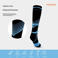 Nouvelles chaussettes de compression Amazon - Best-seller, chaussettes athlétiques unisexes, design rayé coloré, tricotées, respirantes