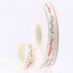 Ruban imprimé de Noël multi-motifs et multi-tailles pour emballages cadeaux et décorations de fête, 40 yards/rouleau - Product Image 2