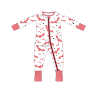 Pyjama bébé Jaye Halloween en bambou, combinaison zippée, coutures plates anti-griffures, vente en gros