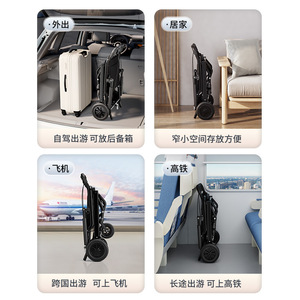 Lightweight <b>Folding</b> <b>Walker</b> Aluminum Alloy Frame 45Cm Wide Seat Comfortable For Seniors Outdoor Use - Product Image 3