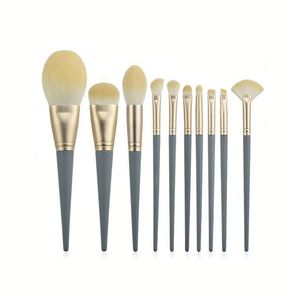 ชุดแปรงแต่งหน้า 10 ชิ้น แปรงรองพื้น แปรงแป้งฝุ่น แปรงอายแชโดว์ แปรงแต่งตา - Product Image 1