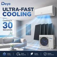 Aire Acondicionado Solar Híbrido AC/DC de Alta Eficiencia 12000 BTU DGWG2-ACDC-12K, Sistema de Aire Acondicionado Solar Fuera de la Red con Soporte para Batería, EER 12.2 COP