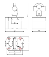 Aimant permanent carré puissant multifonctionnel Tronsum 25-300 kg, commutable marche/arrêt, pour maintien des métaux