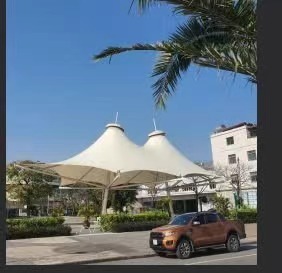 Độ bền kéo cấu trúc màng ngoài trời-mái hiên PVC Vải mái hiên độ bền kéo tán pvdf màng - Product Image 4