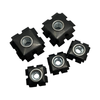Insert carré à sertir en acier à ressort 65Mn M6x1.0 pour tube de 11,5 mm à 58,8 mm, pour cadres de meubles