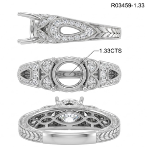 Bague de fiançailles semi-montée classique pour femme en or blanc 18 carats avec diamant véritable taille brillant, qualité supérieure, fabrication OEM chinoise fiable - Product Image 6