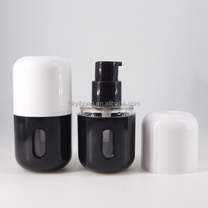 ขวด PETG ทรงกระบอกน่ารักหลากสี หัวปั๊มสีดำ ขวดโลชั่นเปล่า ขวดรองพื้นแบบน้ำ  พร้อมฝาปิด - Product Image 3