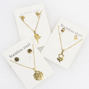 Conjunto de Collar y Aretes de Acero Inoxidable Chapado en Oro de 18K con Diseño de Gatito Cristiano, Moderno y Certificado, para Mujer, de FanYue - Product Image 6