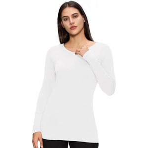FOXA 3 Pack Underscrub <b>Long</b> <b>Sleeve</b> Women Crew Neck Scrub <b>Undershirts</b> Moisture Wicking Knitted Fabric Casual Everyday Wear - Product Image 2